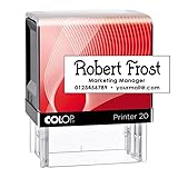 Colop P20 Cutom Firmen-Stempel, selbstfärbender Gummistempel, kein Stempelkissen erforderlich