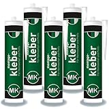 Universal Montagekleber 300ml Kartusche 485g, lösemittelfrei, überstreichbar, geruchsneutral, extra stark haftend, vielseitig einsetzbar im Innen-Bereich für Metall, Holz, Hart-PVC, Styropor (5)