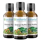 3 Stk. Grüner Kaffee Tropfen, Tinktur 50 ml – Auszug aus Coffea arabica L., ergänzt mit Vitamin B6, Vegan von BIOHERBA PZN 17186687