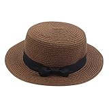 2025 – Sommerhut für Kinder, Mädchen, Jungen, Kleinkind, Fedora, Strohhut, breite Krempe, Schlapphut, Strandmütze, Sonnenkappe, Visierhut, Damen, gewebter Visierhut, F, Einheitsgröße