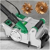 JXYQ Elektrischer Mauernutfräser mit 25 mm + 35 mm Klingen, einmalige Formwandnut-Schneidemaschine für Klempner und Elektriker, einstellbare Schnitttiefe 0–40 mm