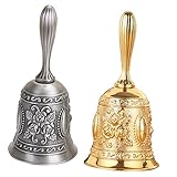 KAILIKETIY 2St esstisch Glocke Glockenspiel Hundeglocke Rufklingel für ältere Menschen Kuhglocke Küchenbar Tür handglocke rezeptionsklingel Restaurant-Rufglocke Desktop-Glocke Zinklegierung