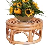 GkgWuxf Rattan-Blumenständer | Rattan-gewebtes rundes Topfgestell – Blumenständer für Esszimmer, Topflappen