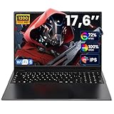 jumper 2025 Laptop 17,6 Zoll IPS 1920X1200, N95 CPU, 16GB RAM 1TB SSD + 128GB eMMC, Beleuchtetes QWERTZ-Tastatur, Leichte Notebook Computer für Unternehmen und Studenten, USB/HDMI/Type-C/WiFi6