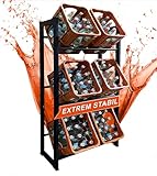 QUICK STAR Getränkekistenregal 71x30x140cm für 6 Kästen Getränkekistenhalter Standregal