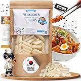 asiafoodland - Reiskuchen natur - Reis Sticks - Rice Cake - Reisnudeln - für z.B. Tteok-bokki/Topokki, 1er Pack (1 x 400g)