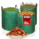 BigDean Gartenabfallsack XXL 272L im 3er Set - Extra robustes Polypropylen-Gewebe 150g/m² - wasserdicht & reißfest - Perfekter Behälter für Grünabfall, Grüngut & Kompost - Gartensack Laubsack