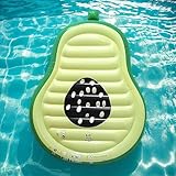 Luftmatratze Pool, Aufblasbarer Avocado Schwimmer, Aufblasbare Avocado Luftmatratze Wasser, Pool Aufblasbares Bett, Sommer Poolspielzeug, Schwimmerpartyspielzeug für Kinder Erwachsene 165x125x17cm