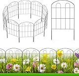 LIANTRAL Dekorativer Gartenzaun, Tier-Absperrzaun, rostfreier Metalldraht, Bodenpfähle, kein Graben für den Außenbereich, 61 cm (H) x 9,24 m Gesamtlänge, 28 Stück