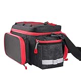 FSJMTQTS Fahrradtasche Radfahren Gepäcktasche Fahrrad Rücksitz Ladungsbeutel Multifunktional Gepäckträgertasche fürs Fahrrad(rot)