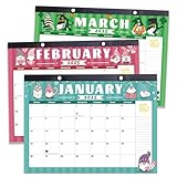 Kalender 2024, großer Schreibtischkalender, Wandkalender, monatlicher Desktop, 43,2 x 30,5 cm, Kalender, Schreibtischplaner, Block, Papierkalender Juli 2024 – Dezember 2025, Planung und Organisation