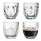 La Rochère Espresso Gläser Troquet verschiedene Muster 100 ml - 4er Set