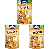 Vitakraft fleischiger Hundesnack Chicken Hühnchenfilet mit Käse (1x 80g) (Packung mit 3)