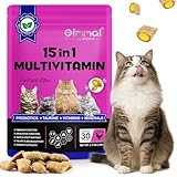 15 in 1 Cat Multivitamin Treats, Katzen-Multivitamin-Kauartikel, 15-in-1-Katzen-Multivitamin-Leckerbissen, Unterstützung des Immunsystems, Vitamine Nahrungsergänzungsmittel für Katzen,30 Stück