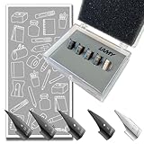 Lamy Safari-Feder-Kits, polierter und schwarzer Edelstahl: Wählen Sie 5 Federn (XF, F, M, B, 1,1 mm) oder 3 Federn (XF, F, B) – Schutzbox im Lieferumfang enthalten. (5 schwarze