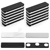 Flintronic 12 Stück Fliegengitter Clips, 45mm x 13mm Magnete für Fliegengitter Fenster, Selbstklebende Fensterclip, DIY Magnet fliegengitter fenster ohne Bohren, für Küche Wohnzimmer Balkon(Schwarz)