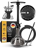 M. ROSENFELD Wasserpfeife Komplett XXL - 75cm Hookah mit Steckbowl, innovativem Ausblassystem, Closed Chamber, Edelstahl Tauchrohr Kaminkopf Schlauch & Premium Zubehör