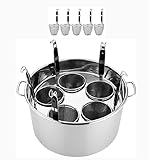 Pastatopf-Set mit 5 Löchern, Edelstahl, mit Trennwand und Sieb, handelsübliche Qualität, Suppentopf für Zuhause und Restaurant, Küche