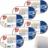 Gut&Günstig Heringsfilets in Champignoncreme mit Champignonstückchen 6er Pack (6x200g Dose) + usy Block