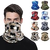 Mayoii Multifunktionstuch für Damen und Herren, atmungsaktiv, Halstuch, Bandana, Halstuch für Sonnenschutz, Laufen, Radfahren, 8 Stück