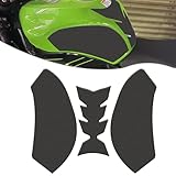 Midimttop Motorrad 3D Carbon Fiber Fishbone Aufkleber Auto Motorrad Tankpad Tankpad Schutz passend für NINJA ZX6R ZX-6R 2012-2024 2025 Zubehör
