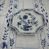 Generisch Zwiebelmuster Porzellan achteckiger Kuchenteller Teller 16x18cm