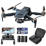 Dauerhafter bürstenloser Motor-Drohne mit 84 Minuten super langer Flugzeit, Drohne mit 4K HD-Kamera für Anfänger, CHUBORY A77 WiFi FPV Quadcopter, Folge-Modus, Auto-Hover, 3 Batterien, Tragetasche