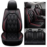 0beilita Sitzbezüge Auto Autositzbezüge Universal Set für Audi A3 8P Q5 A6 C6 A4 A5 Sportback B7 Avant 8V C7 A1 B9 Audio Rs4 5 6 7 R8 S5 S6 S7 S8 Q3 Auto Zubehör, Schwarzer Standard