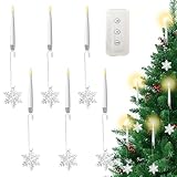 Opdestn Christbaum Kerzen - LED Flameless Kerzen Deko Für Weihnachtsdekoration | Zubehör Mit Fernbedienung Für Zuhause Fensterbank Kamin Garten Terrasse