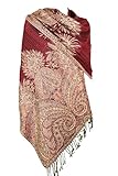 Achillea Damen Achi23 Pashmina-Schal, burgunderfarben, 28' W x 76' L