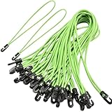 QINGYIWL 20 Stück Spanngummi mit Haken, 26.5 cm Expander mit Haken, Multifunktional Planenspanner Gummispanner mit Haken für Camping Planen, Anhängerplane (Grün)