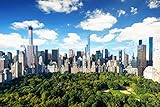 VLIES Fototapete-400x260 cm-STÄDTE-(PF4173)-Stadt USA New York Central Park Skyline Panorama Gebäude Wandbild Wandtattoo Poster Dekoration