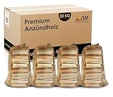 Anzündholz 4 Netze a 5 Kg Anmachholz Anfeuerholz Brennholz trocken sauber und ofenfertig