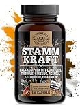 STAMMKRAFT® Maca Kapseln hochdosiert - WICHTIG: Studienbasiert kombiniert mit Cordyceps, Tribulus terrestris, Panax Ginseng, L-Carnitin & L-Citrullin -180 Kapseln- DE SCHEUNENGUT®
