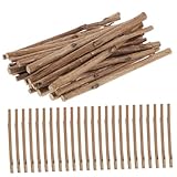 BEBEMOKO 150 Stück handgefertigte Malrequisiten, Holzdekorstäbe, Zweige für Kunst und Handwerk, unlackierte Holzstäbe, Zweige Foto-Requisiten, Stäbchen, Holzscheite zum Basteln, braun, 150 Stück