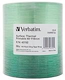 Verbatim CD-R 700MB Therma Printable 100PK WRAP, 43792