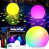 DeeprBlu 2025 Neueste Schwimmende Poolbeleuchtung mit Unterwasser Lichtshow, Vielfarbig Poolbeleuchtung Akku, Leuchten Ball LED Pool Lichter, Wasserdicht Whirlpool Beleuchtung, Badewanne Licht für Spa