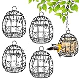 4 Stück Futterspender Vögel,Aufhängen Vogelfutterstation,Wildvogel-Futterspender,Wildvögel zum Aufhängen,futterstation vögel ständer,futterstation vögel Balkon,futterstation vögel käfig