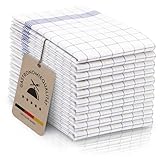 ZOLLNER 10er Set Geschirrtücher Baumwolle in 50x70 cm - super saugstarke und langlebige Küchentücher - waschbar bis 95°C – in blau weiß kariert - Gastronomiequalität - Oeko Tex® Zertifiziert