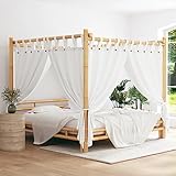 HOMEELIKE Himmelbett 200x200 cm Bambus