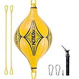 WINBST Boxen Doppelendball Rex Leder Boxbirne Set Punchingball Erwachsene Training Speedball Boxbirne Boxsack Punchingball