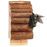 Gardigo Fledermauskasten aus Holz | Fledermaus Nistkasten zum Aufhängen | Naturbelassener Nistkasten für Fledermäuse | Fledermaushaus | Größe: ca. 28 x 13 x 8 cm | Fledermausnistkasten