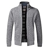 Herbst Winterjacke Herren Kragen Herren, Lgray, XL