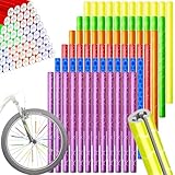 VIVIIHOO Speichenreflektoren Fahrrad-Set mit 72 Reflektoren für 360° Sichtbarkeit |Leichte Montage | Wasserdicht | 6 Farben für alle gängigen Speichenräder | Fahrradzubehör für Kinder und Erwachsene.