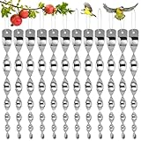 Reflektierende Vogelschreck,12 Stück Windspirale Vogelabwehr Windspiel,30cm Windspirale Vogelschreck,Reflektierende Windspirale Vogelabwehr,zum Schutz von Blumen und Garten Haus, Hof, Terrasse (B)