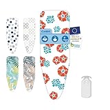 LaundrySpecialist Premium Bügelbrettbezug Classic 2 Schichten - Extra dampfdurchlässig - Größe L/XL MAX. 52 x 140cm - Inklusive 3MM Schaumstoffschicht für optimalen Bügelkomfort - Perfekte Passform