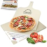 PIMOTTI Pizzastein 2cm Pizzastein für Backofen Brotbackstein aus echtem Schamott Pizzastein eckig Backstein für Backofen Pizza Steinplatte für Backofen Pizzastein Grill Pizzastein Gasgrill Pizza Stone