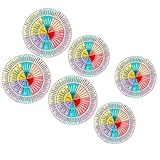 ERINGOGO 6Stücke Selbstklebende Gefühlsrad Aufkleber aus Dekorative Emotion Wheel Sticker für Laptop Handyhülle und Tagebuch Langlebige Büroaufkleber Kreativ