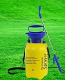 Knapsack Gartensprüher 5L Drucksprüher Pumpe Action Unkrautvernichter Wassersprüher Ideal für Pestizide Insektizide Fungizide Kommt mit Schultergurt, Düsenlanze und Auslöserverschluss (5 Liter Gelb)