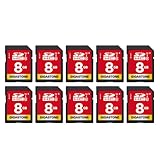 GIGASTONE 8GB SDHC Speicherkarte 10er-Pack mit bis zu 80 MB/Sek. für Digitalkameras Canon Sony Nikon Olympus PC